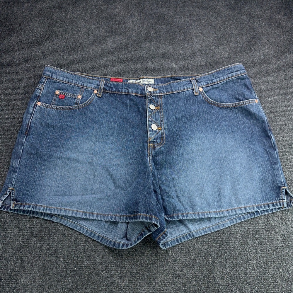 Paris Blues Vintage Denim Shorts Size 23 Plus Blue Button Fly Made in USA 90s